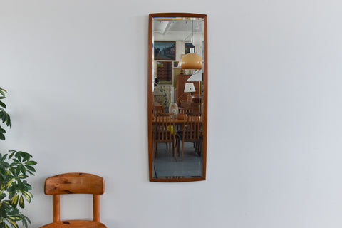 Vintage 1960s Large Teak Framed Mirror