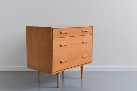 Vintage 1960s Oak 3 Drawer Stag Concord Chest of Drawers by John & Sylvia Reid
