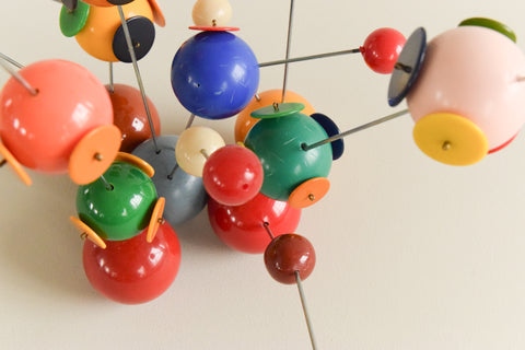 Vintage 1960s Plastic Atomic Molecule Model