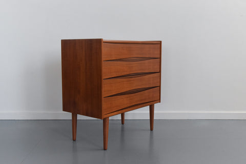 Vintage 1960s Small Teak Chest of Drawers by Fredrik Kayser for Skeie & Co. of Norway