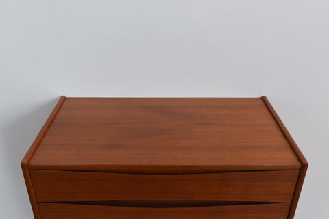 Vintage 1960s Small Teak Chest of Drawers by Fredrik Kayser for Skeie & Co. of Norway