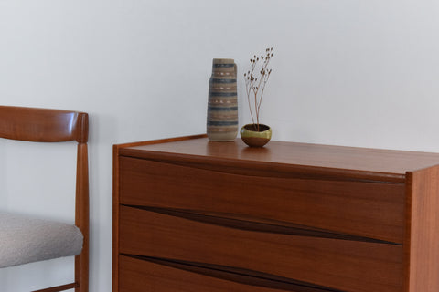 Vintage 1960s Small Teak Chest of Drawers by Fredrik Kayser for Skeie & Co. of Norway