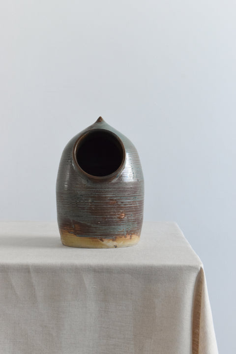 Vintage 1960s Studio Pottery Large Salt Pig by Potter Heather Marie Martin (Webster)