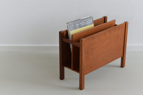 Vintage 1960s Teak Magazine Rack by Guy Rogers