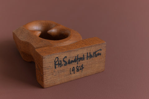 Vintage 1980s Wooden Abstract Sculpture by Peter Sandford Hutton