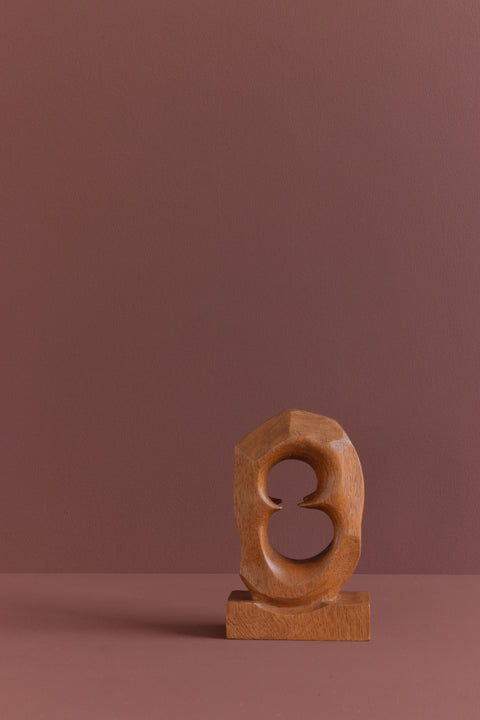 Vintage 1980s Wooden Abstract Sculpture by Peter Sandford Hutton