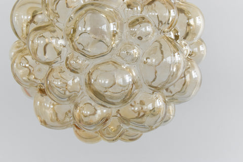 Vintage Amber Bubble Glass Pendant Light