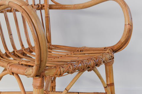 Vintage Bamboo Armchair