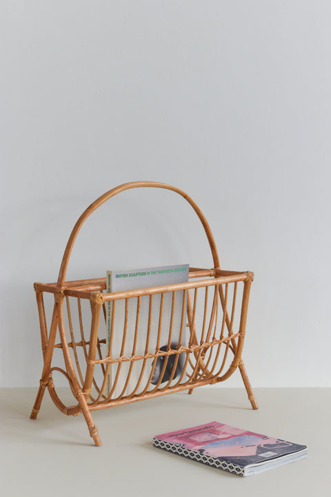 Vintage Bamboo Magazine Rack