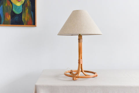 Vintage Bamboo Table Lamp Base