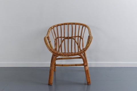 Vintage Bamboo Tub Armchair