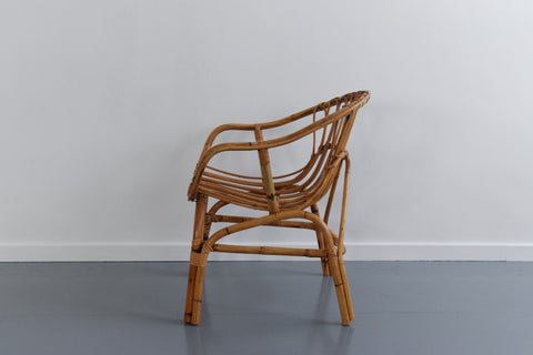 Vintage Bamboo Tub Armchair