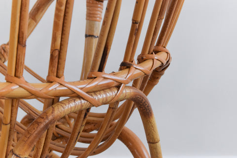 Vintage Bamboo Tub Armchair