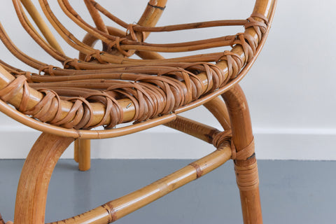 Vintage Bamboo Tub Armchair