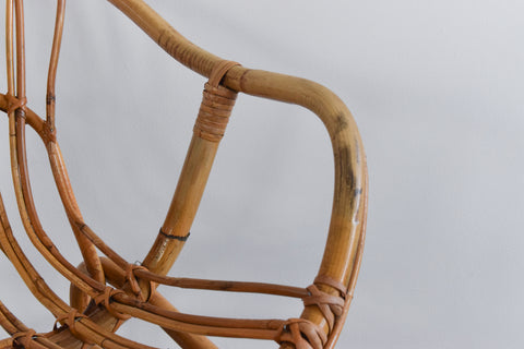 Vintage Bamboo Tub Armchair