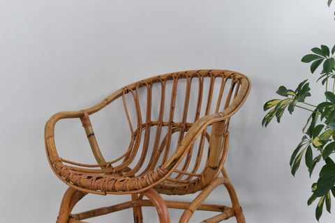 Vintage Bamboo Tub Armchair