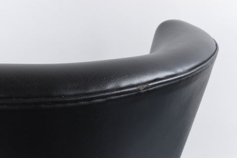 Vintage Black Leatherette Cocktail Chair