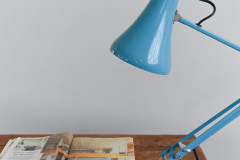 Vintage Blue Anglepoise Apex 90 Lamp by Herbert Terry & Sons