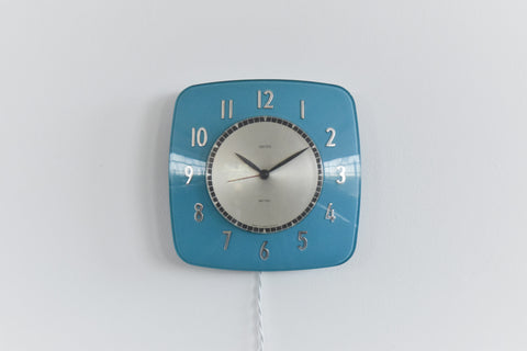 Vintage Blue Smiths Electric 'Dubarry' Wall Clock