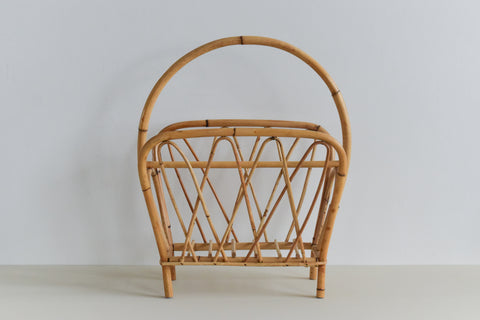 Vintage Bamboo Magazine Rack