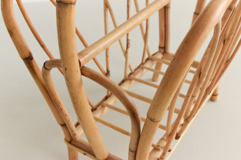 Vintage Bamboo Magazine Rack