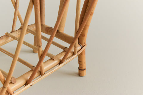 Vintage Bamboo Magazine Rack