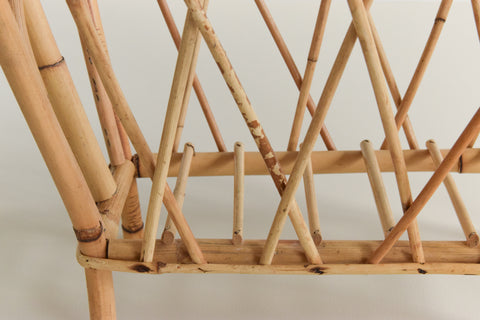 Vintage Bamboo Magazine Rack