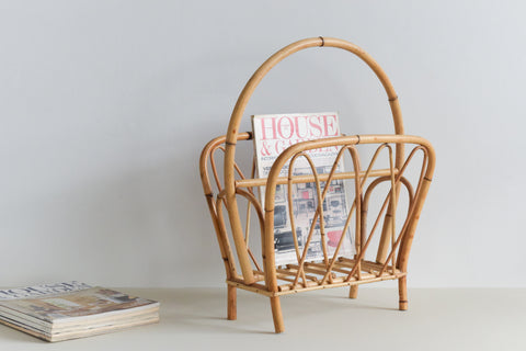 Vintage Bamboo Magazine Rack