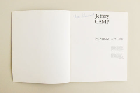 Vintage Book Jeffery Camp Paintings 1949-1988