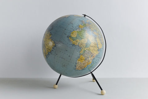 Vintage Cartes Taride French Challenge 13 inch Globe by Philip's 1963