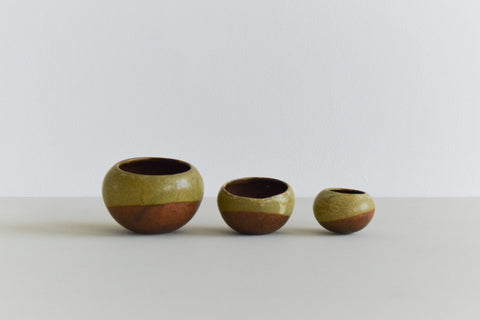 Vintage Ceramic Succulent / Ikabana Bowl / Pot Set