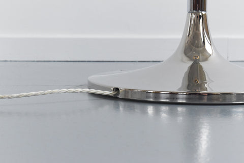 Vintage Chrome and Plastic Grande Bud Floor Lamp by Guzzini