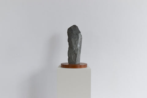 Vintage Cumbrian Slate Sculpture on Wooden Plinth