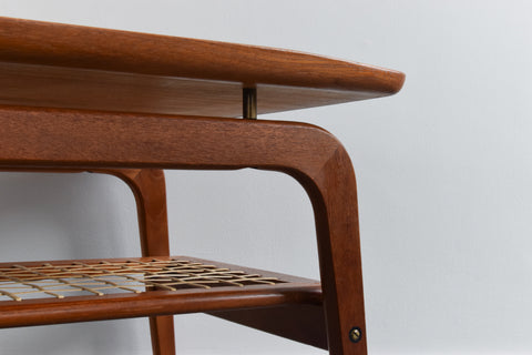 Vintage Danish Arne Hovmand-Olsen Teak and Rattan Coffee Table