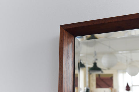 Vintage Danish Rosewood Long Mirror