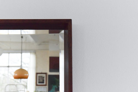 Vintage Danish Rosewood Long Mirror