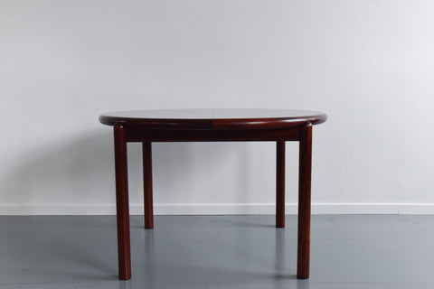Vintage Danish Scovby Extending Round Dining Table in Rosewood