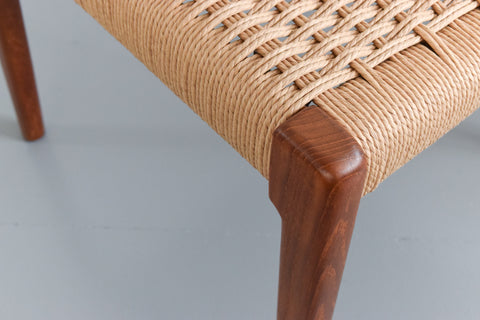 Vintage Set of Four Danish Teak Model 71 Dining Chairs by Niels Otto Møller for J.L. Møller