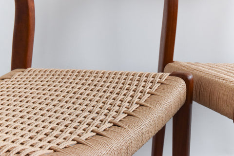 Vintage Set of Four Danish Teak Model 71 Dining Chairs by Niels Otto Møller for J.L. Møller
