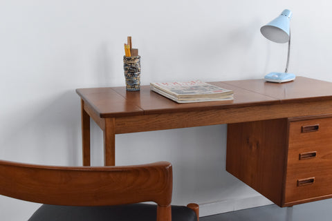 Vintage Danish Teak and Oak Desk / Dressing Table by Svend Åge Madsen