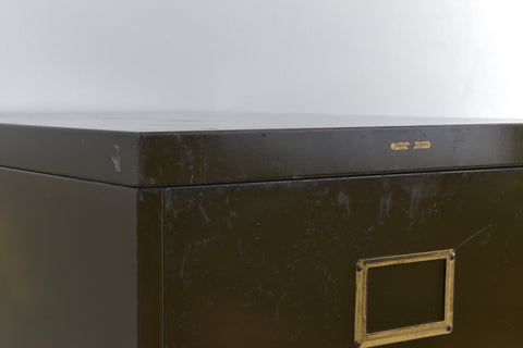 Vintage Green Metal Filing Cabinet by Shannon Systems