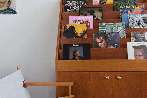 Vintage Ex-Shop Plywood Book / Record Display Cabinet
