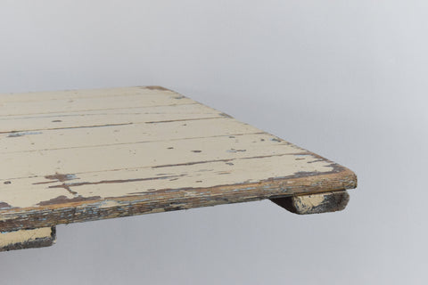 Vintage Extra Long Rustic Painted Wooden Folding Trestle Table