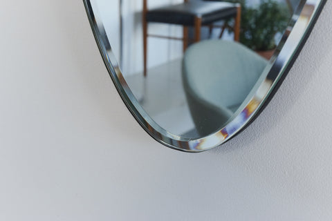 Vintage Frameless Diamond Shape Bevelled Mirror