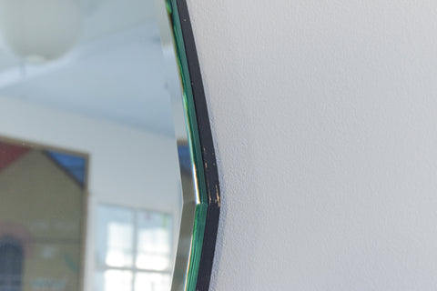 Vintage Frameless Diamond Shape Bevelled Mirror
