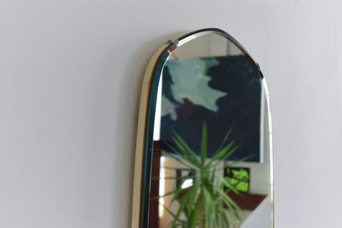 Vintage Long Frameless Bevelled Mirror