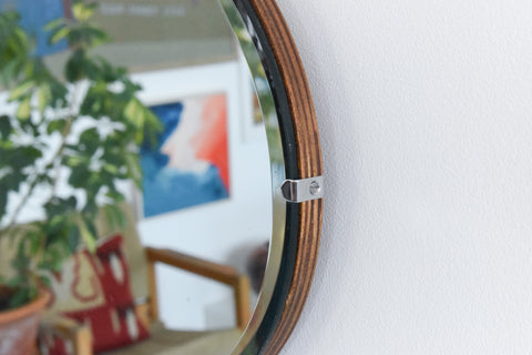 Vintage Frameless Oval Bevelled Mirror