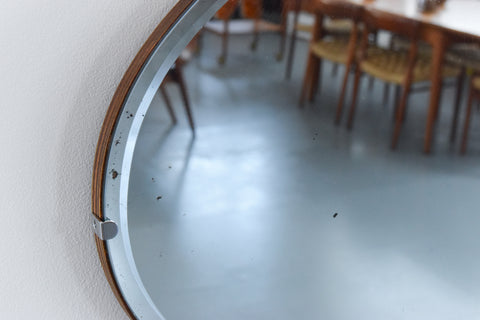 Vintage Frameless Oval Bevelled Mirror