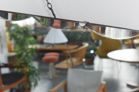 Vintage Frameless Seven Sided Bevelled Mirror