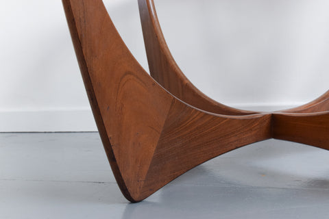 Vintage G Plan Circular Astro Teak Wood and Glass Coffee Table